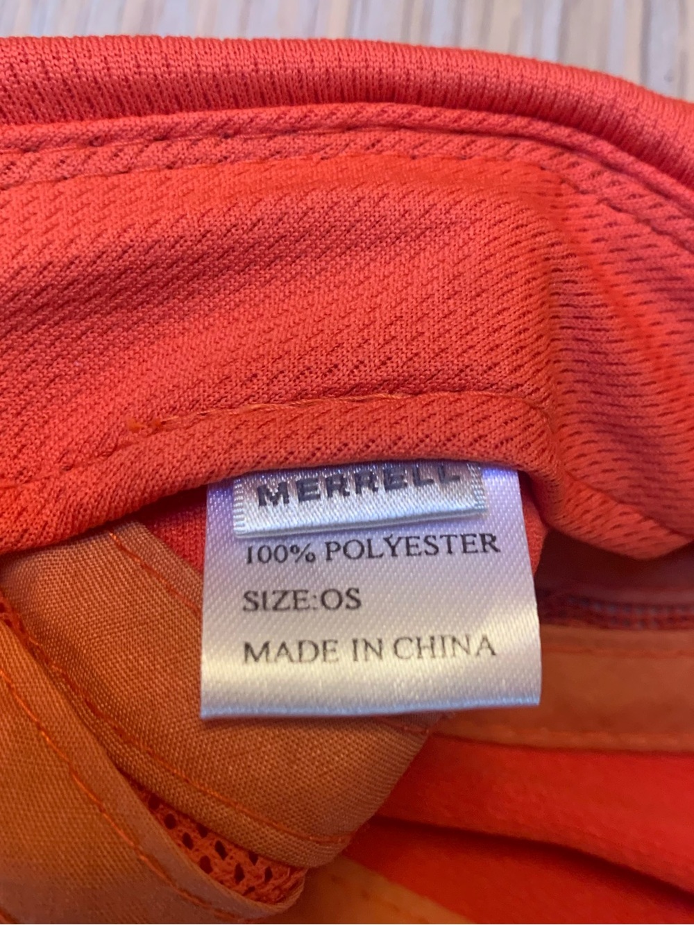 Merrell Breathable Orange Performance Cap - Picture 3 of 7